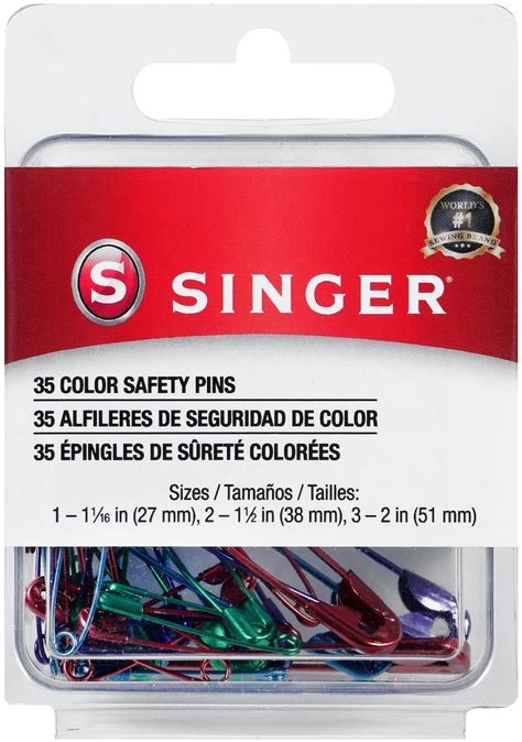 Singer Safety Pins Sizes 1 To 3 35pkg Michaels
