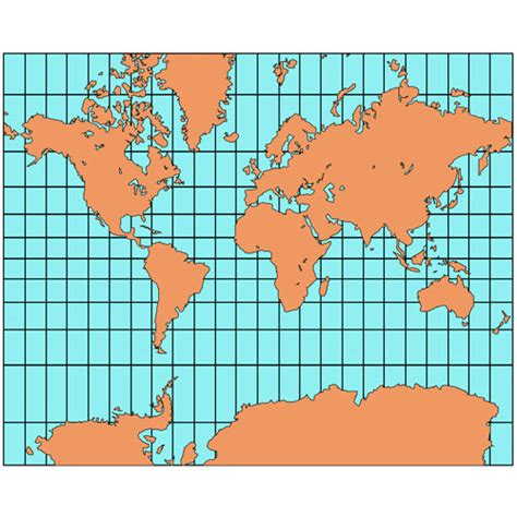 World Mercator Projection Powerpoint Map Europe Centered Continents 2