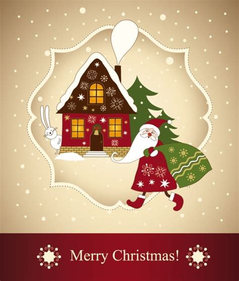Beautiful Christmas Greeting Card 03 Vector Free Vector In Encapsulated