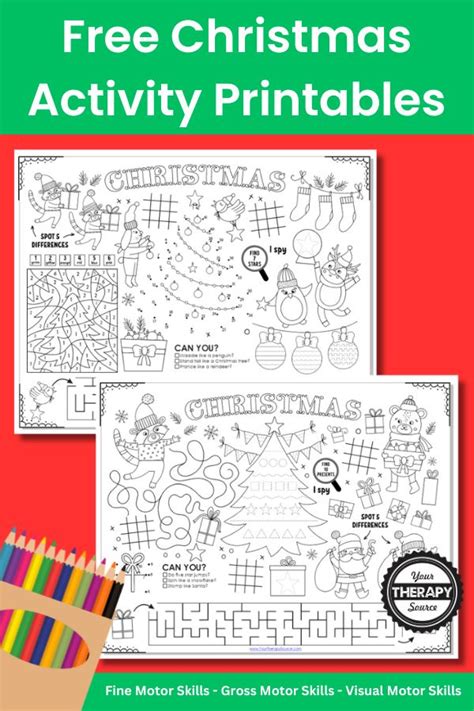 Christmas Activity Sheets Printable Free Worksheets Your