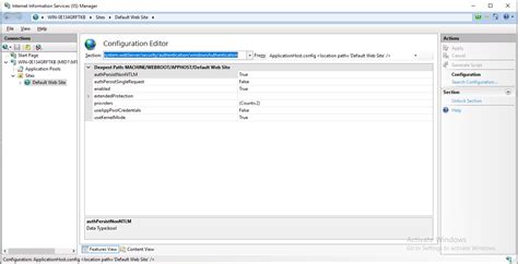 How Can I Edit Certain Configurations On Iis Configuration Editor Using