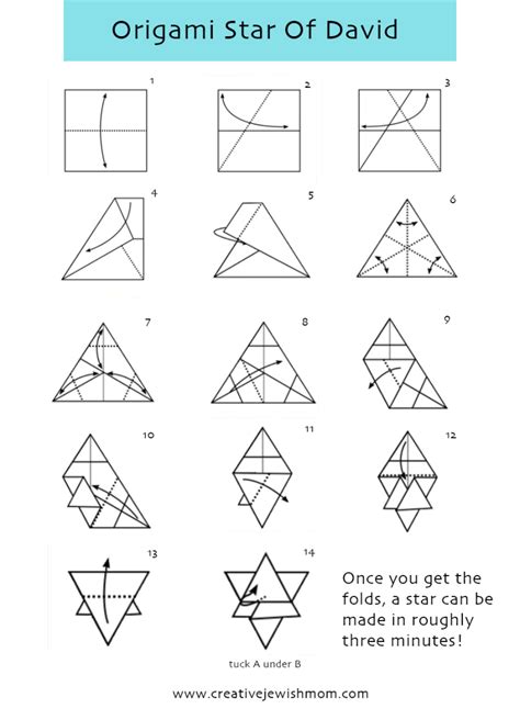 Origami Star Of David Folding Instructions