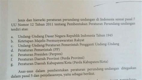 Hierarki Peraturan Perundang Undangan Di Indonesia Coretan