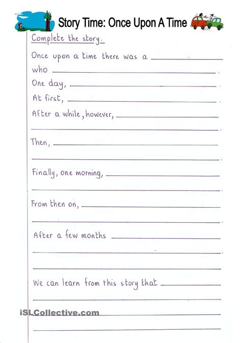 Printable Creative Writing Worksheets For Grade 4 Pdf Kidsworksheetfun