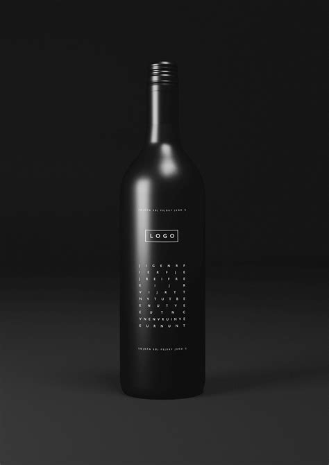 Free Black Wine Bottle Mockup On Behance