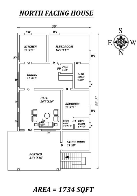 X Amazing North Facing Bhk House Plan As Per Vastu Shastra Images And Photos Finder