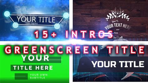 Green Screen Intro Title Effects Free And 4k Download Youtube