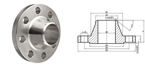Stainless Steel Weld Neck Flange And Astm A Gr F F Wnrf Flanges