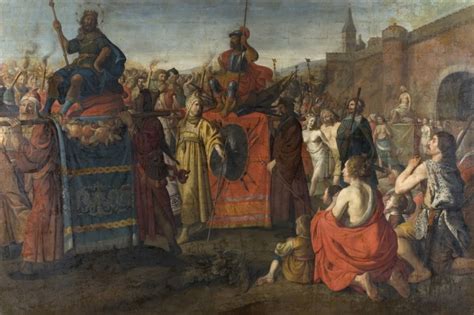 A Roman Triumphal Parade Painting Simon Peter Tilemann Oil Paintings