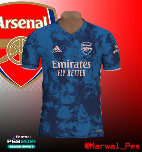 Arsenal's new third kit for next season has apparently been leaked online.the club have adopted a 'mystery blue' design with maroon and white colour c. Marwal Pes On Twitter Arsenal Third 2020 21 Kitmaker ...