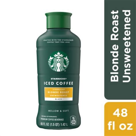 Starbucks Blonde Roast Unsweetened Iced Coffee 48 Fl Oz Marianos