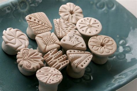 Clay Texture Stamps For Pottery Polymer Clay Choose Your Etsy Keramik Textur Clay Stamps