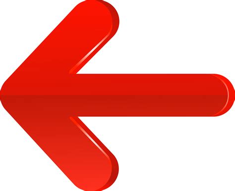 Red Arrow Clip Art Left Arrow Png Red Transparent Png Full Size