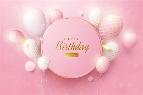 Happy Birthday Pink Vector Art Icons And Graphics For Free Download