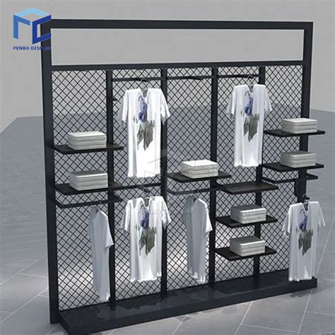 Wholesale Modern Customized Display Stand Retail Metal Hanging Clothes