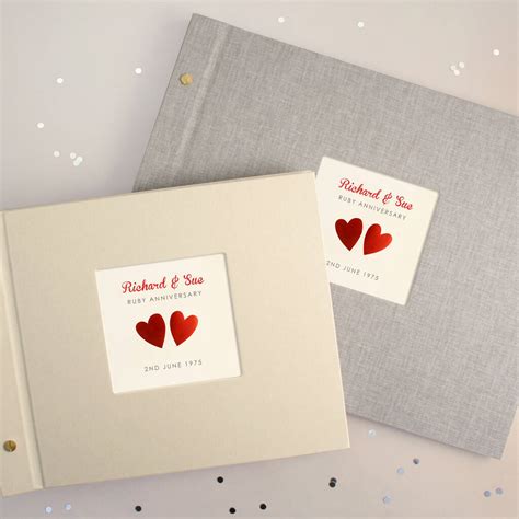 Personalised Ruby Wedding Anniversary Photo Album By Made By Ellis