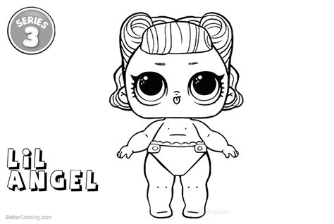 Lol Coloring Pages Series 3 Lil Angel Free Printable Coloring Pages