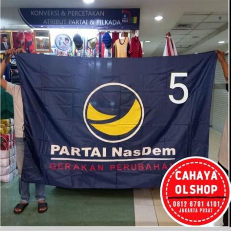 Bendera Partai Nasdem 150 X 225 Dan 200 X 300 Lazada Indonesia