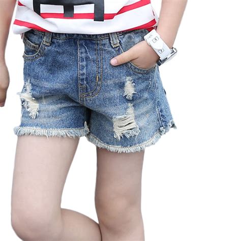 Kids Girls Ripped Jeans 2018 New Children Casual Tassel