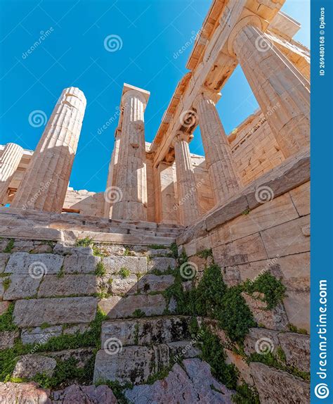 Propylaea Entrance Columns And Stairways Of Acropolis Extreme