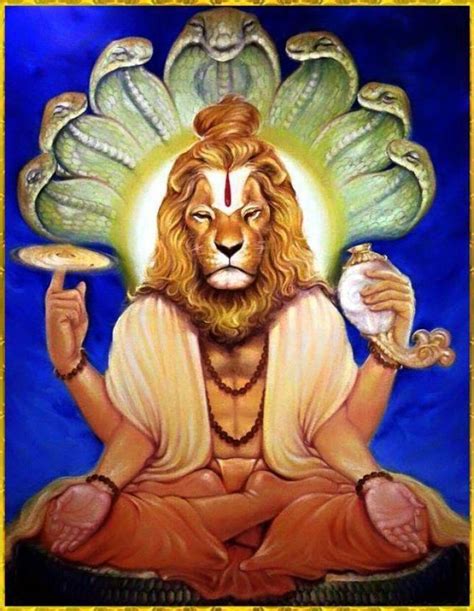 Lord Narasimha Avatar Poster Photographic Paper Religious Posters In