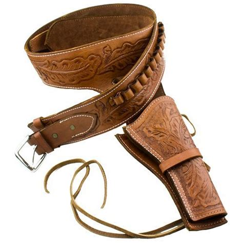 Deluxe Tooled Fast Draw Western Holster Western Holsters Tan Leather