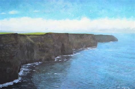 The Cliffs Of Moher Painting By Rick Mcgroarty Fine Art America
