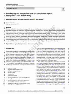 Pdf Brand Equity And Firm Performance The Complementary Role Of