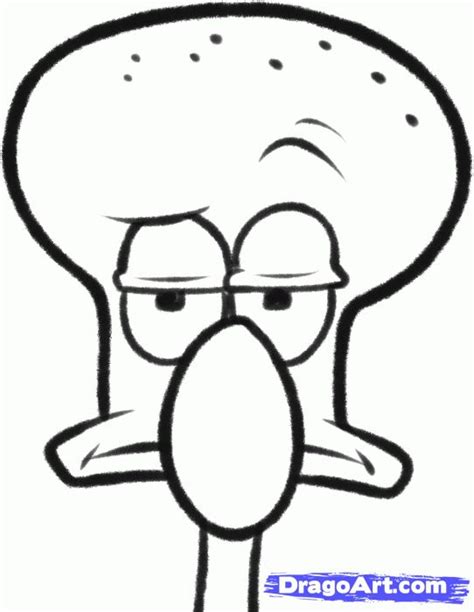 Silly face drawing at paintingvalley com explore collection of. Squidward | how to draw squidward easy step 5 | Party ...