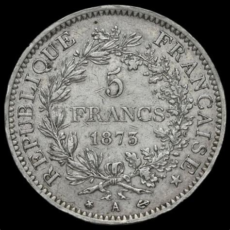 France 1873 Silver 5 Francs
