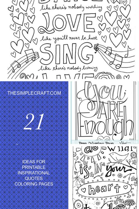 21 Of The Best Ideas For Printable Inspirational Quotes Coloring Pages