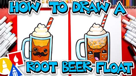 How To Draw Funny Root Beer Float Art For Kids Hub