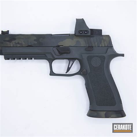 Custom Camo Sig Sauer P320 Cerakoted Using Magpul Stealth Grey Sniper