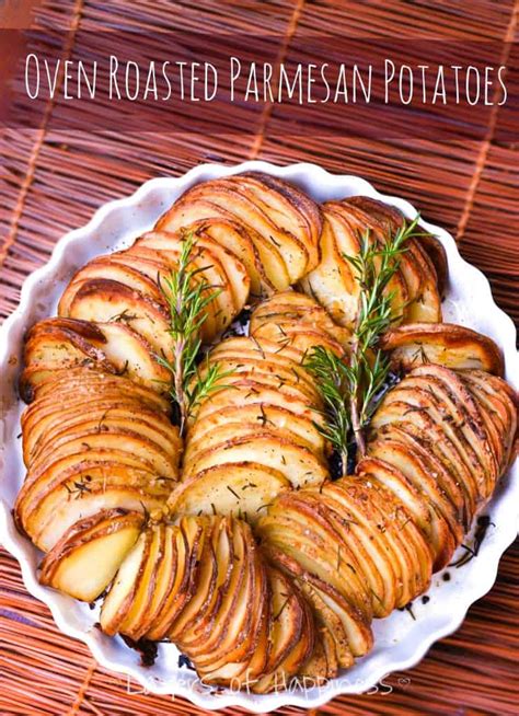 With a sharp knife, slice potatoes thinly but not all the way through, leaving slices attached at the bottom. Easy Oven Roasted Parmesan Potatoes - Layers of Happiness