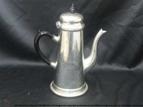 Antique Sheffield England Pewter Coffee Tea Pot 92723734