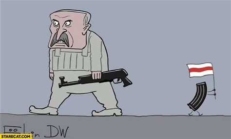 Politics › lukashenko memes & gifs. Lukashenko his ammo on a strike Belarus cartoon drawing ...