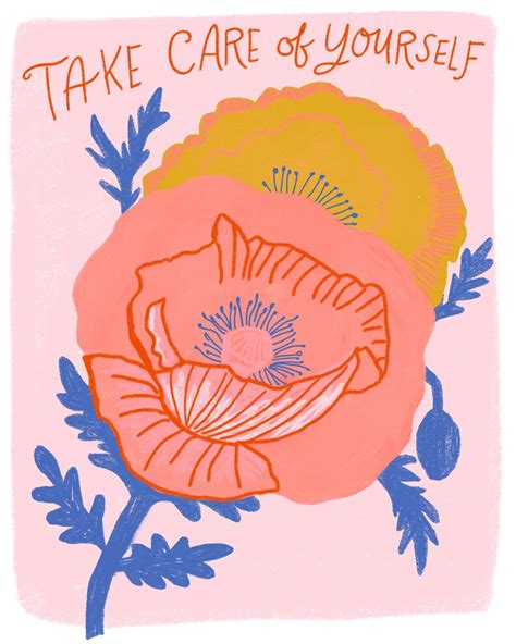 Take Care Of Yourself Card Encouragement Card For Friend Etsy Uk