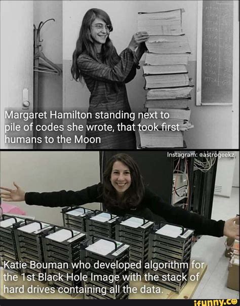 Margaret Hamilton Standing Next To Pile Of Codes She Wrote That Took
