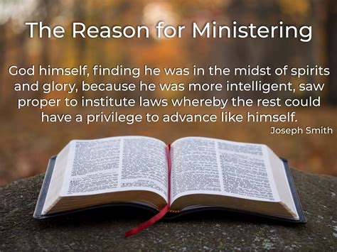 The Reason For Ministering