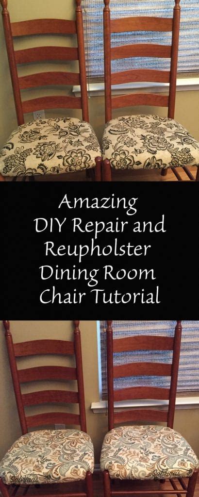 Let's move to our dining room: Amazing DIY Repair and Reupholster Dining Room Chair ...