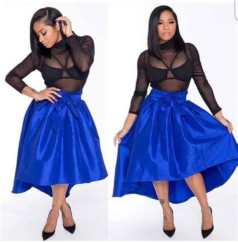 Lav S Boutique Toya Looking FAB In The Royal Blue Skirt Fashion