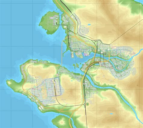 Map Of My Current City At 110k Pop Csl Map View Rcitiesskylines