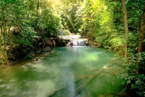 Beautiful Deep Forest Pond In Erawan National Park Kanchanaburi