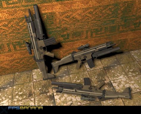 Fn Scar Acog M203 For Aug Counter Strike Source Mods