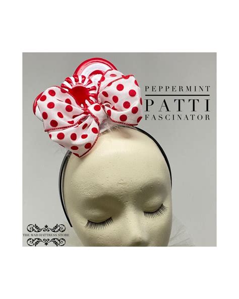 Peppermint Patti Headbandfascinatorheadpiece Etsy Fascinator Peppermint Candy Peppermint