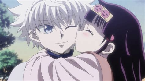 Image Alluka Kissing Killua On The Cheekpng