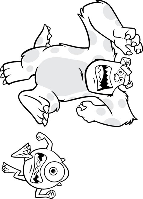 Have fun with this picture from movie. Coloring Sheet: Sully & Mike | Coloring pages, Redwork ...