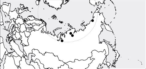 Map Of Sampling Sites Across The Siberian Arctic The Dotted Line