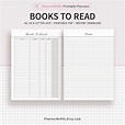 Books to Read Reading List Printable Planner Template - Etsy