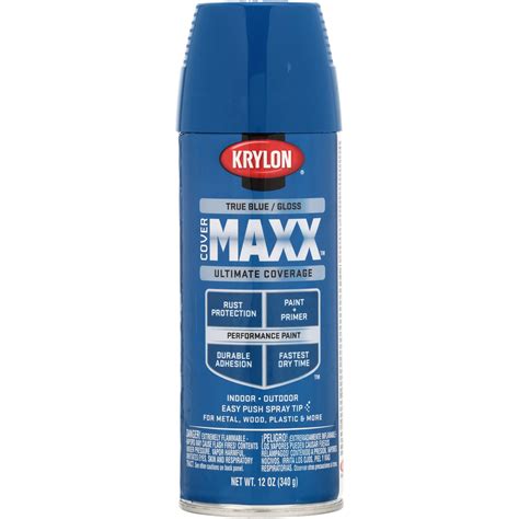 Krylon Covermaxx Gloss Spray Paint True Blue 12 Oz